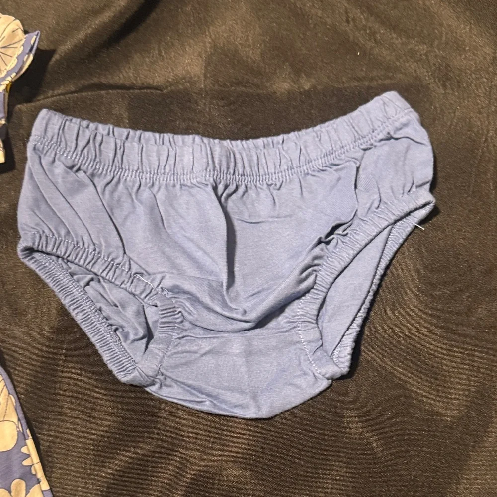 Carter's Blue and White Floral Diaper Cover Set